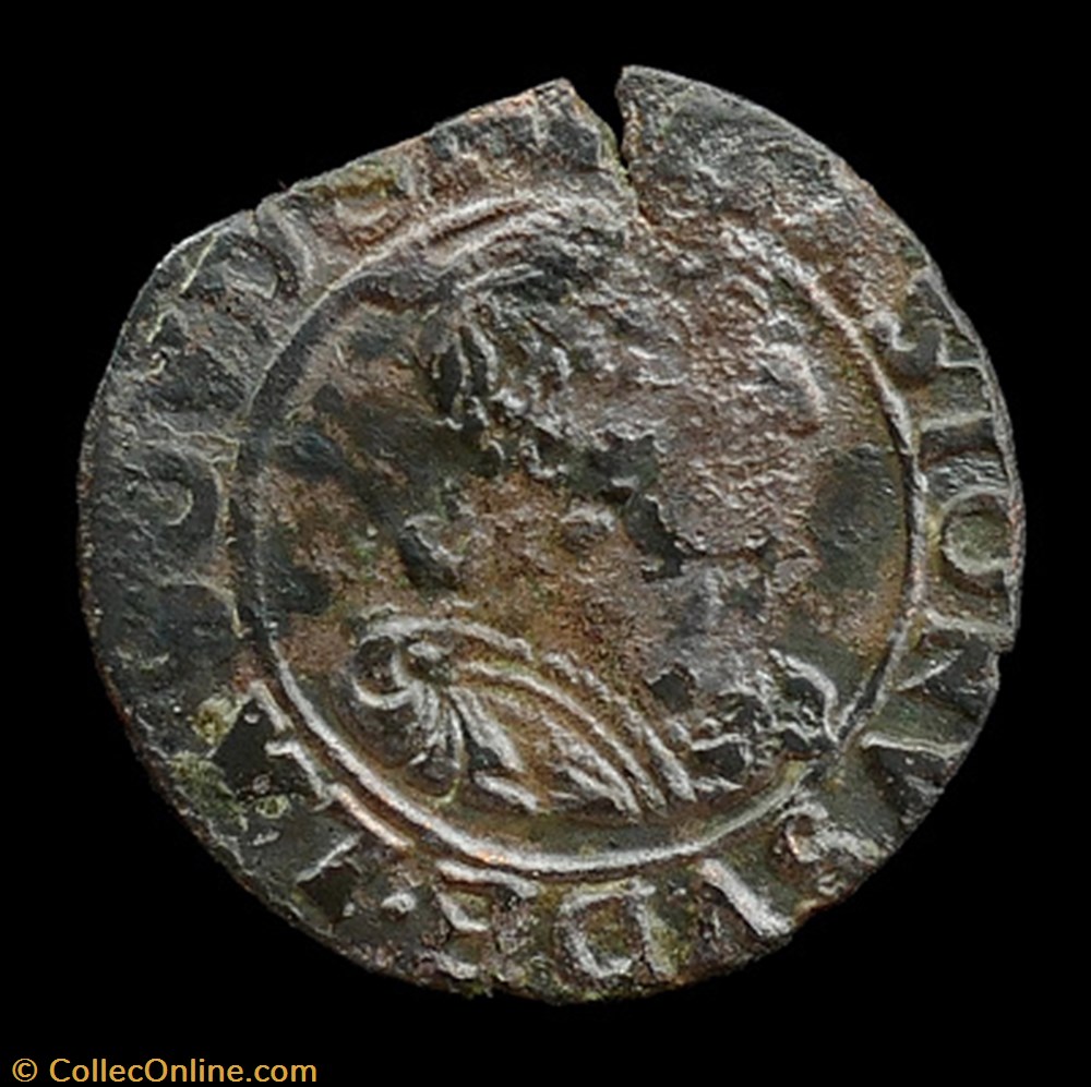 Gaston d'Orleans (1627-1650), Double Tournois type 12 - 1640 monnaies france feodales gaston orleans 1627 1650 double tournois type 12 1640
