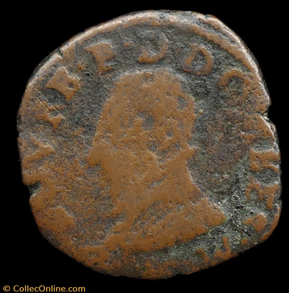 Henri II de Montpensier (1592-1608), Double Tournois type 4 - 1594 monnaies france a feodales henri ii de montpensier 1592 1608 double tournois type 4 1594