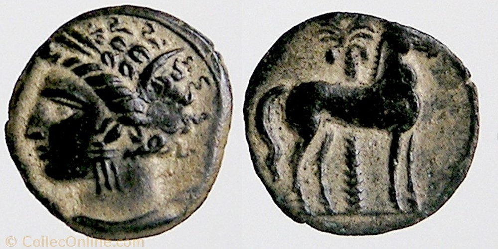 coin ancient b to greek siculo punic ae16