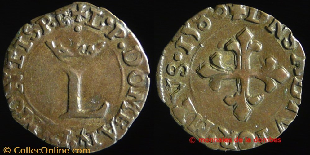 monnaies france feodales louis ii de montpensier 1560 1582 liard 1580