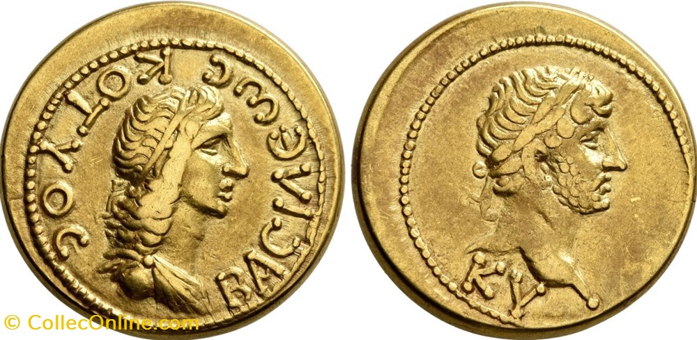 Bosporan kingdom - Cotys II & Hadrian, electrum stater 2 monnaies antiques romaines provinciales bosporan kingdom cotys ii hadrian electrum stater