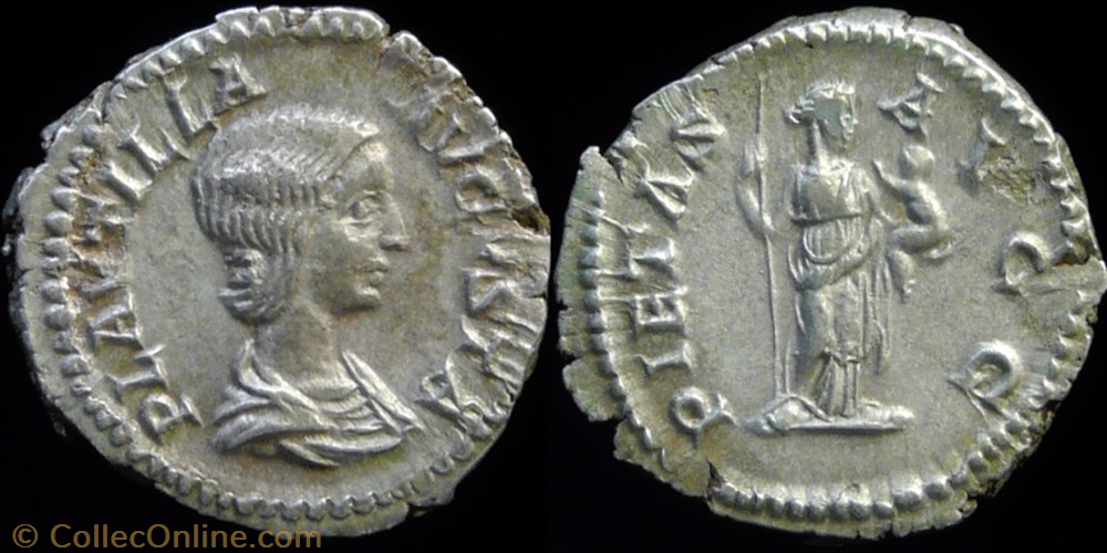 Plautilla, Denarius monnaie antique av jc ap romaine republicaine imperiale plautilla denarius