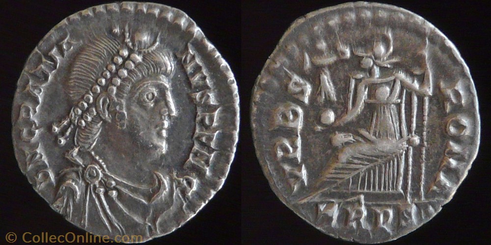 monnaie antique av jc ap romaine republicaine imperiale gratianus siliqua