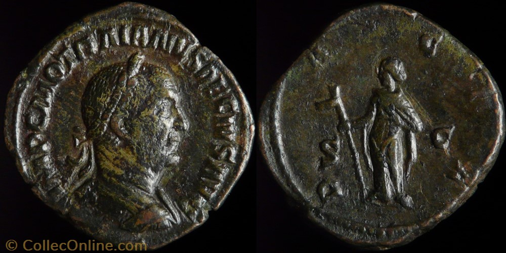 Trajan Decius, Sestertius coin ancient b to roman trajan decius sestertius