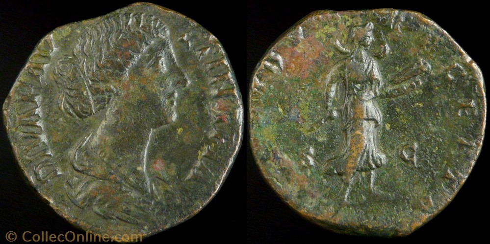 Diva Faustina II, Sestertius monnaie antique av jc ap romaine republicaine imperiale diva faustina ii sestertius