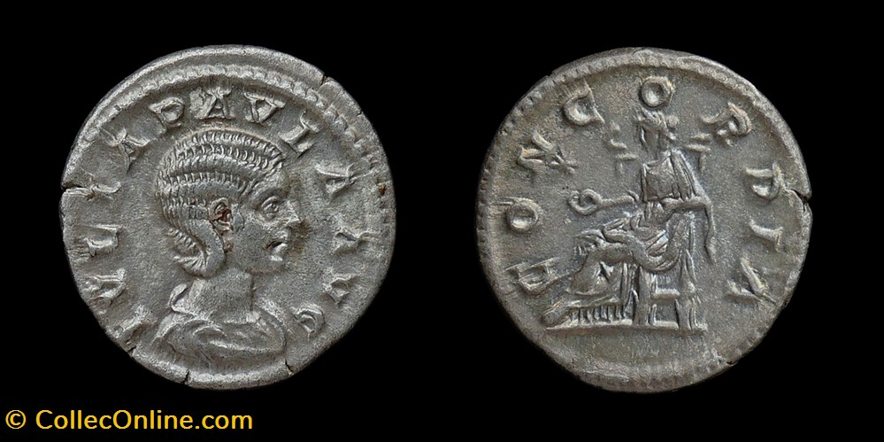 Julia Paula Denarius monnaies antiques romaines imperiales et republicaines julia paula denarius