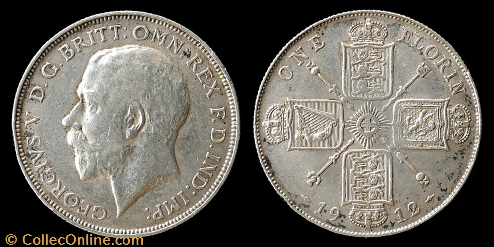 George V (1910-1936) - florin monnaies monde royaume uni george v 1910 1936 florin