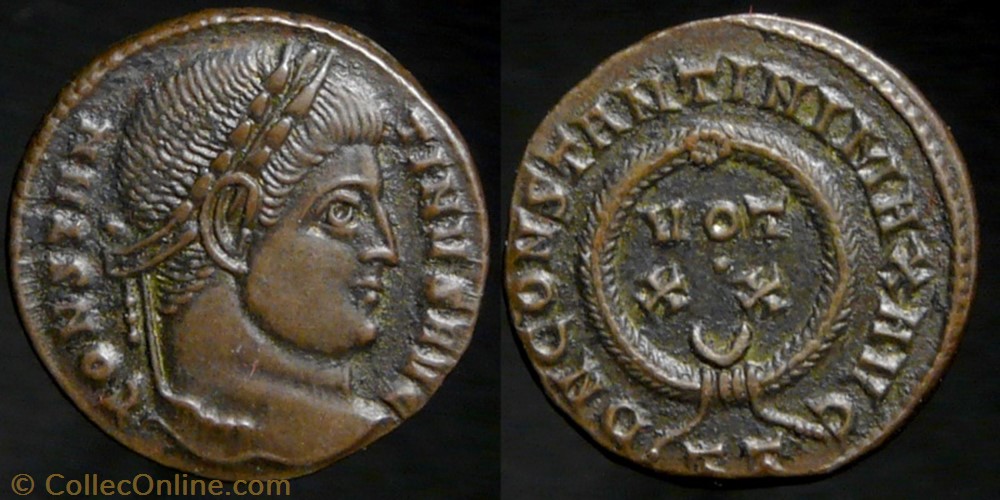 Constantine the Great, Nummus coin ancient b to roman constantine the great nummus