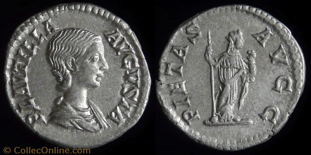Plautilla, Denarius monnaies antiques romaines imperiales et republicaines plautilla denarius