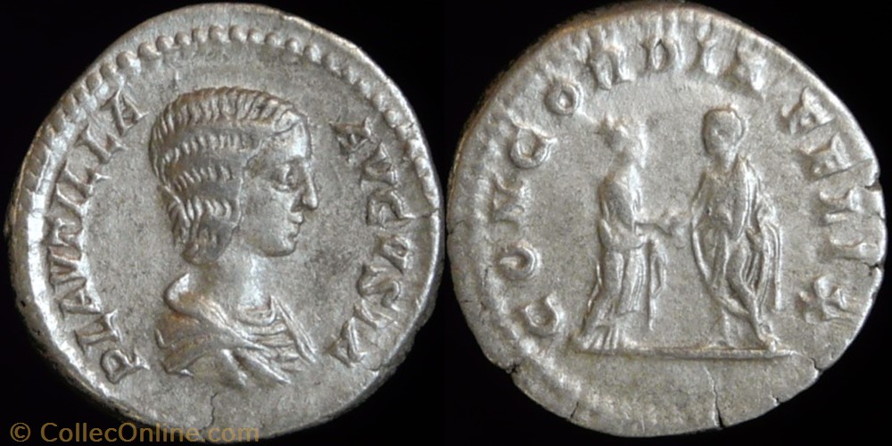monnaie antique av jc ap romaine republicaine imperiale plautilla denarius