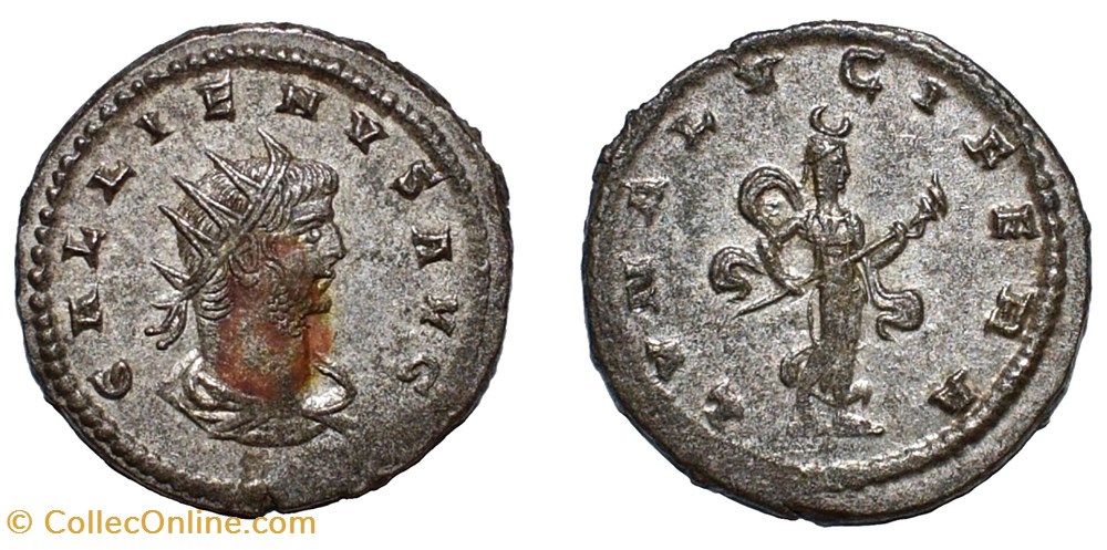 coins antique roman republican imperial gallienus bi antoninianus luna lucifera