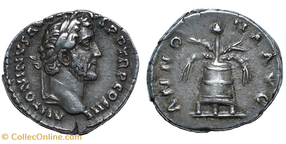 coins ancient roman republic imperial antoninus pius ar denarius annona