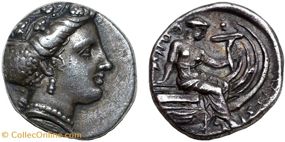 Histiaia, Euboea AR Tetrobol coins ancient to greek histiaia euboea ar tetrobol