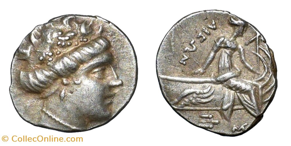 coins ancient to greek histiaia euboea ar tetrobol