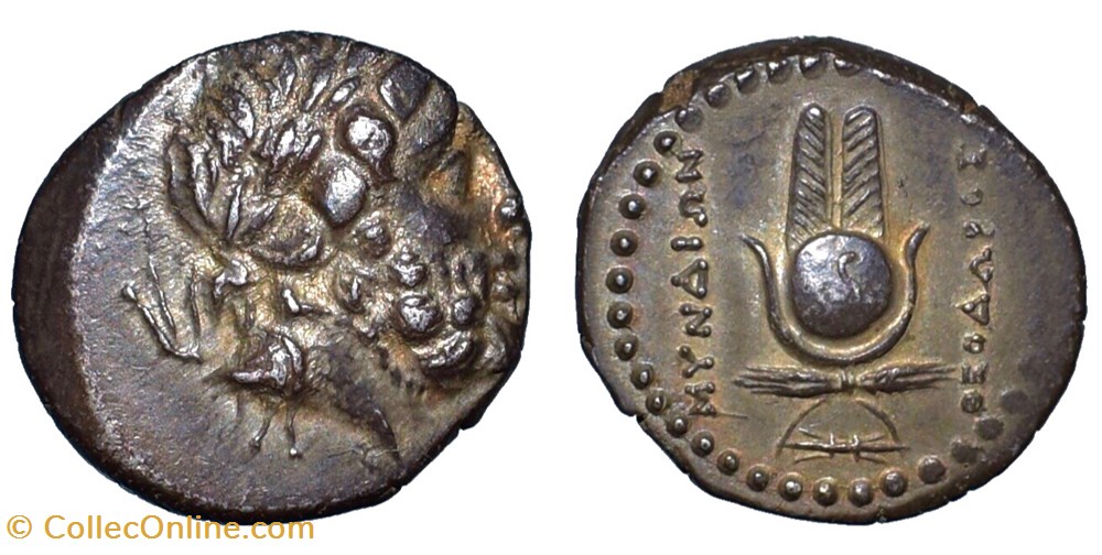 coins antique b to greek myndos karia ar drachm