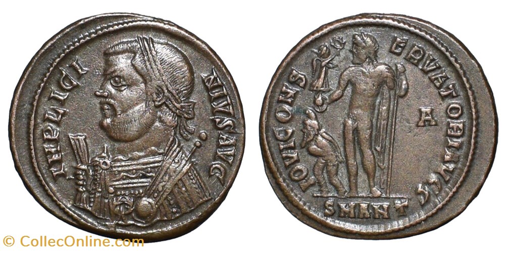 Licinius I AE Follis, Jupiter coins ancient b to roman republican imperial licinius i ae follis jupiter