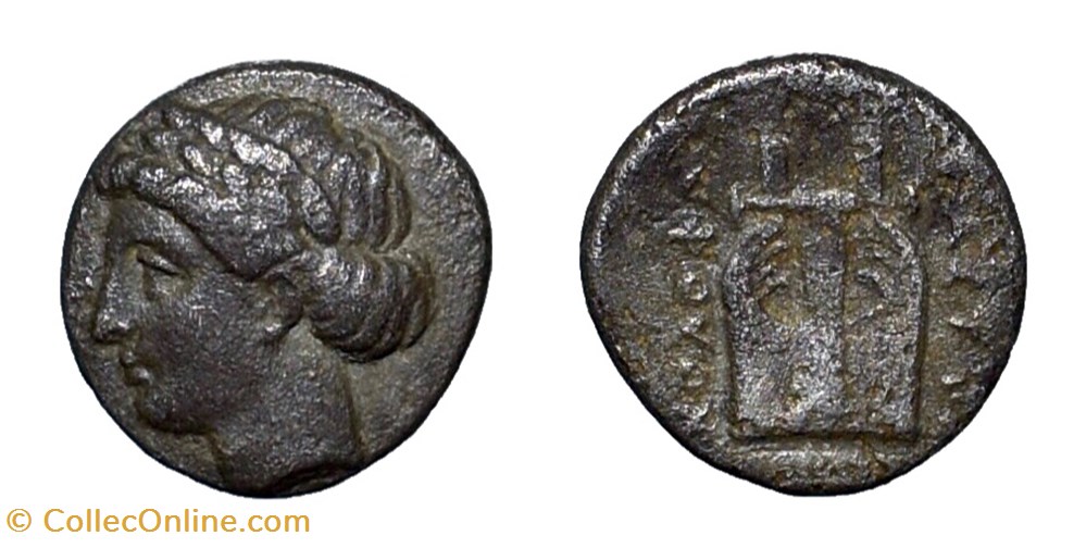 coins antique c to greek kolophon ionia ar diobol