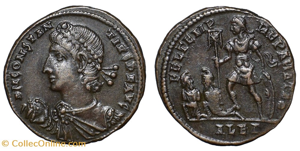 coins antique b to roman republican imperial constantius ii ae centenionalis captives