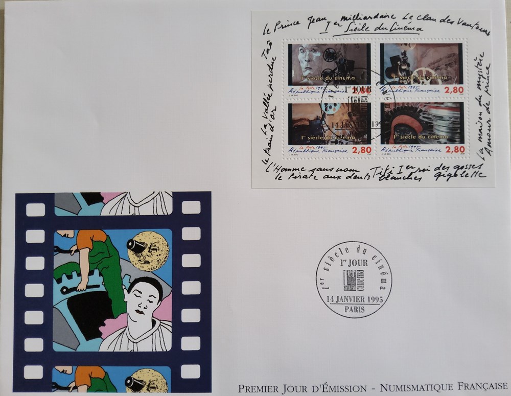 timbres europe 1er siecle du cinema 14 01 1995