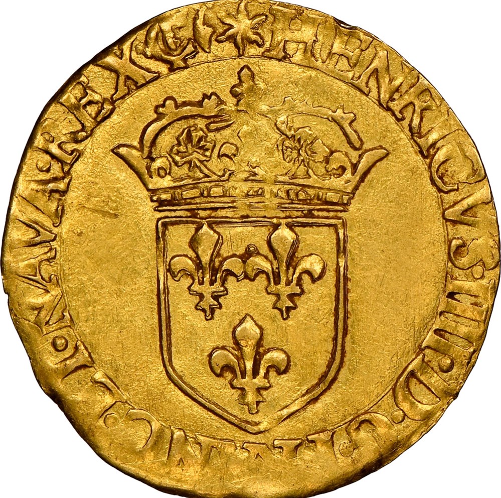 Henri IV écu d’or 4 H monnaies henri iv ecu d or 4 h