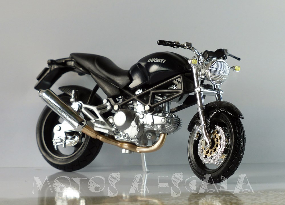 modelos escala motocicletas ducati monster monsterdark