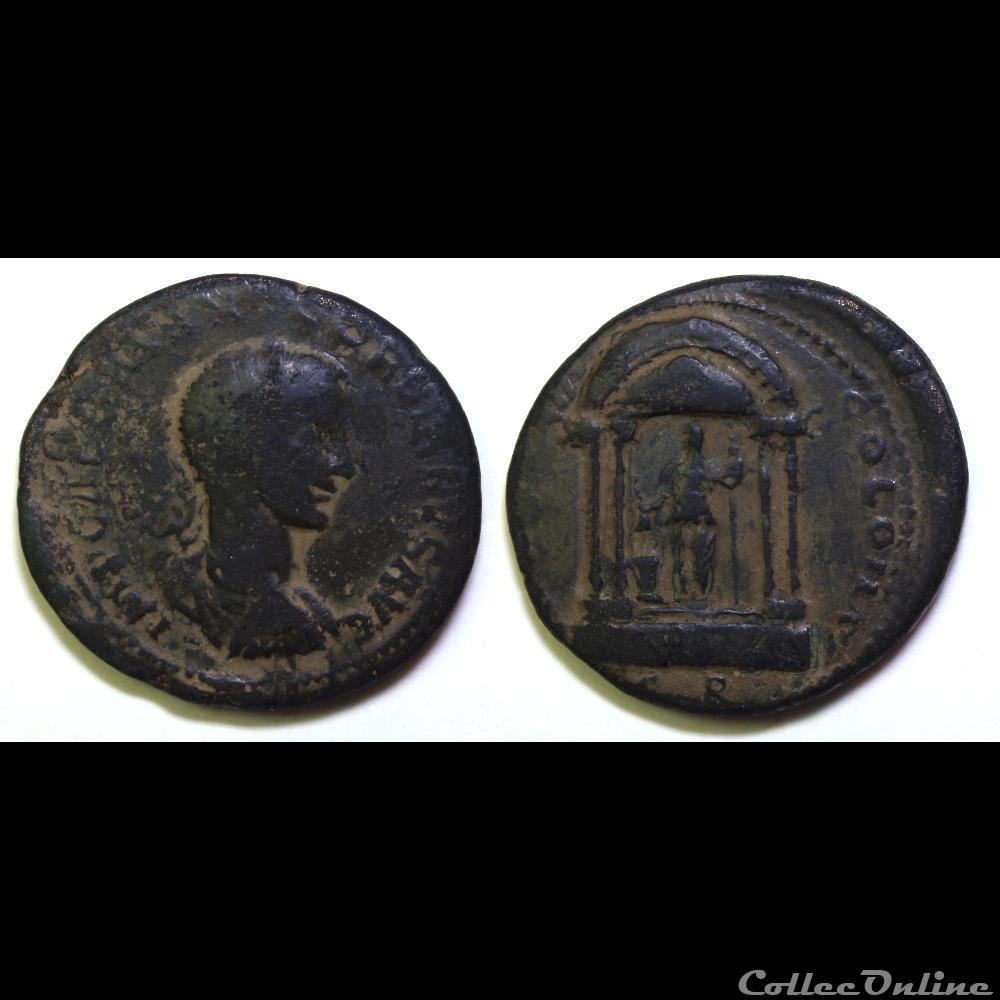monnaie antique av jc ap romaine provinciale premiere emission gordien ae 33 temple