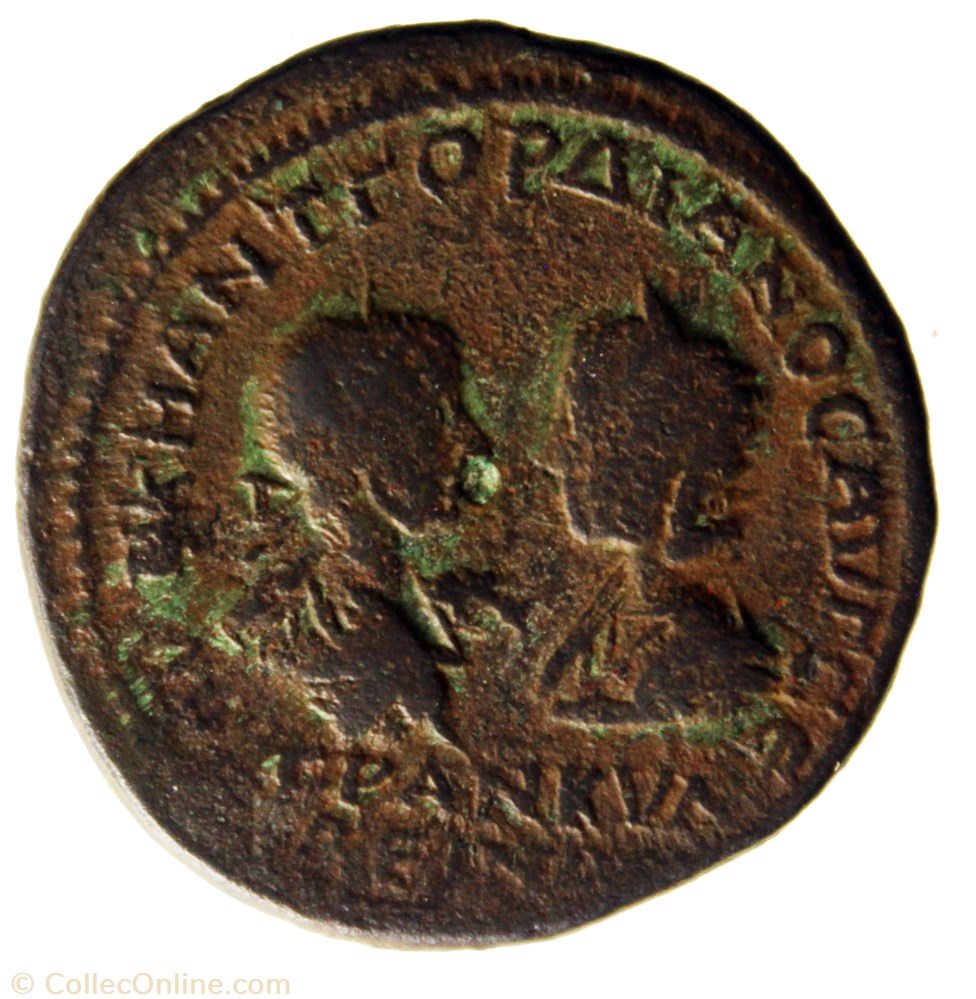 Tétrassaria Gordien et Tranquilline Tyche monnaie antique av jc ap romaine provinciale tetrassaria gordien et tranquilline tyche