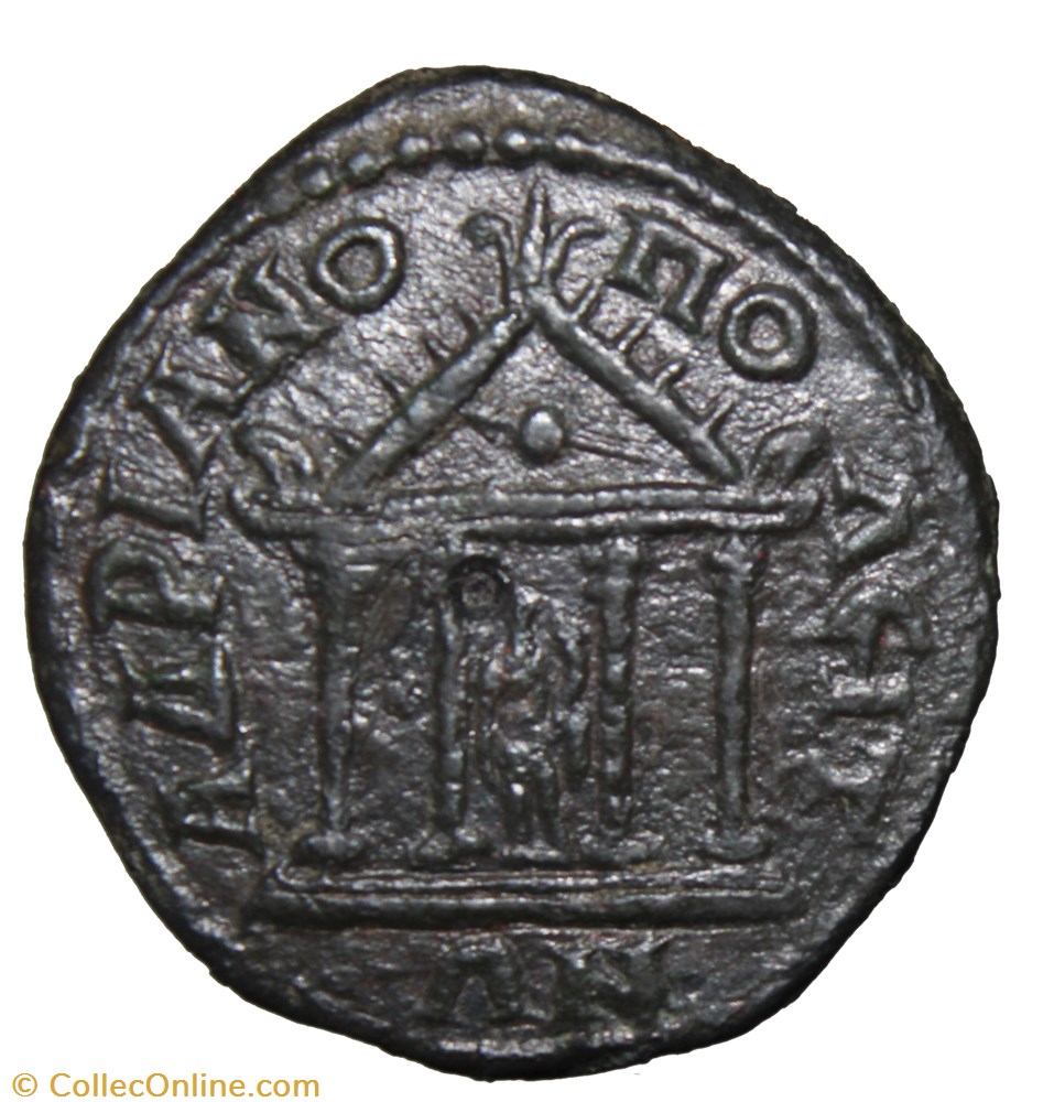 Gordien Tétrassaria Temple monnaie antique av jc ap romaine provinciale gordien tetrassaria temple