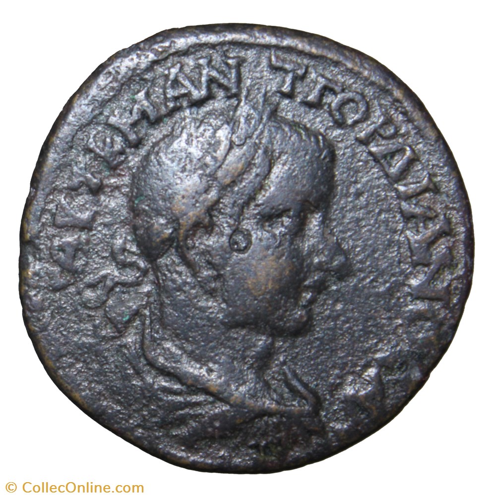 monnaie antique av jc romaine provinciale gordien tetrassaria apollon
