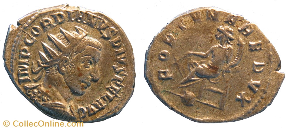 Antoninien 2eme émission phase B Fortuna globe monnaie antique av jc ap romaine antoninien 2eme emission phase b fortuna globe