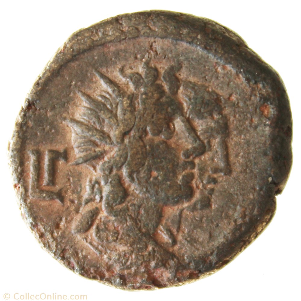 Gordien Auguste an 3 Helios et Selene (Bustes) monnaie antique av jc ap romaine provinciale gordien auguste an 3 helios et selene bustes