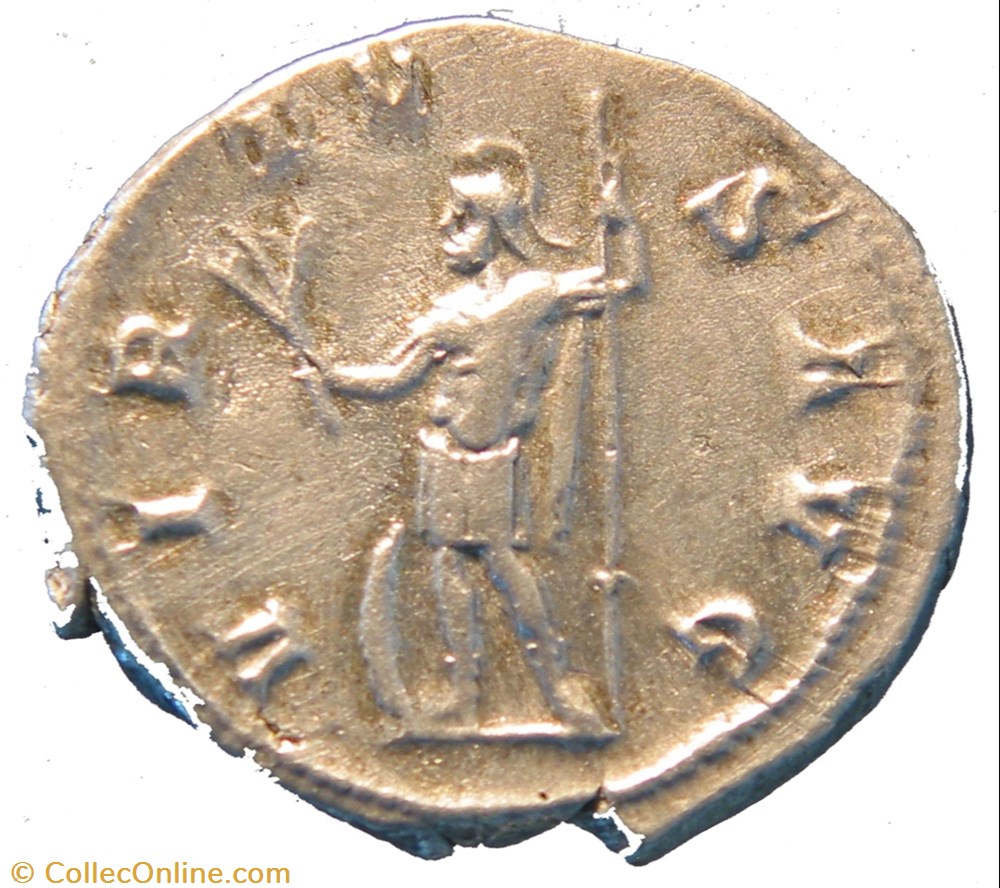 antoninien 3e émission 2e phase Virtus monnaie antique av jc ap romaine antoninien 3e emission 2e phase virtus
