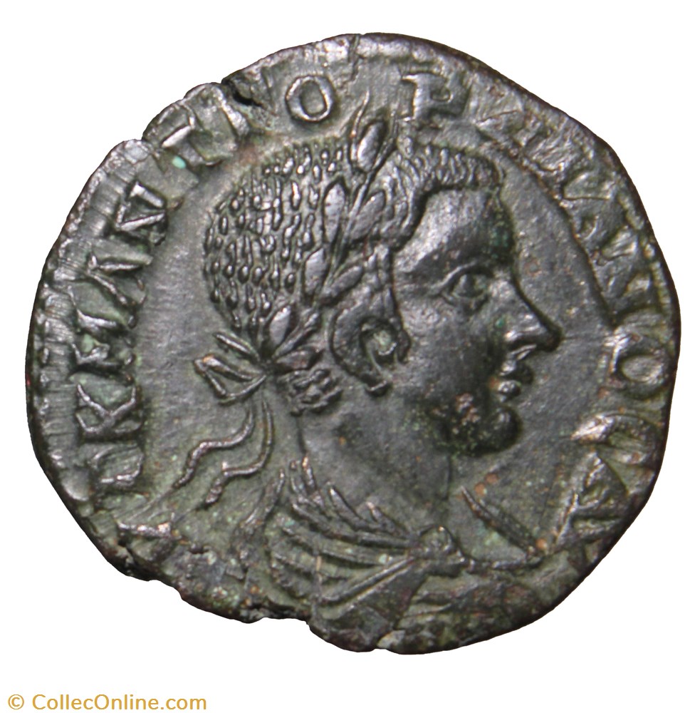 monnaie antique av jc romaine provinciale gordien tetrassaria apollon
