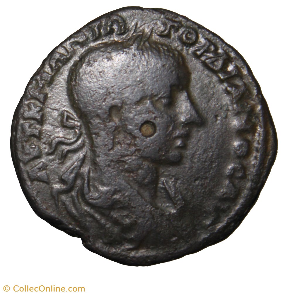 Gordien Tétrassaria Dieu fleuve monnaie antique av jc ap romaine provinciale gordien tetrassaria dieu fleuve