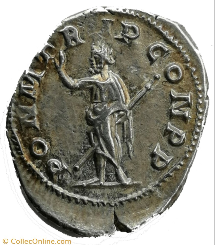 Antoninien 1ere émission Sarapis fauté monnaie antique av jc romaine antoninien 1ere emission sarapis faute