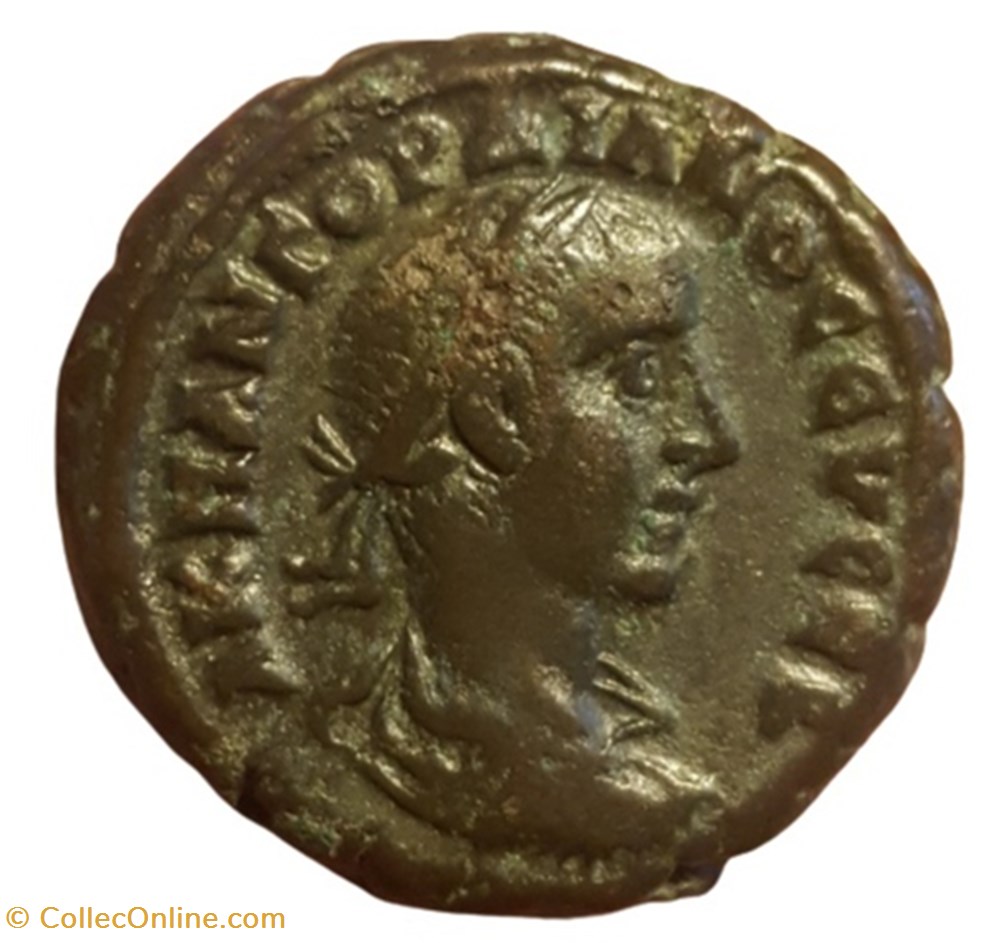 Gordien Auguste an 2 Aigle monnaie antique av jc ap romaine provinciale gordien auguste an 2 aigle