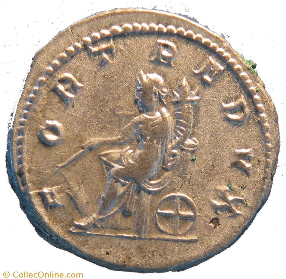 antoninien 5e émission Fortuna monnaie antique av jc ap romaine antoninien 5e emission fortuna