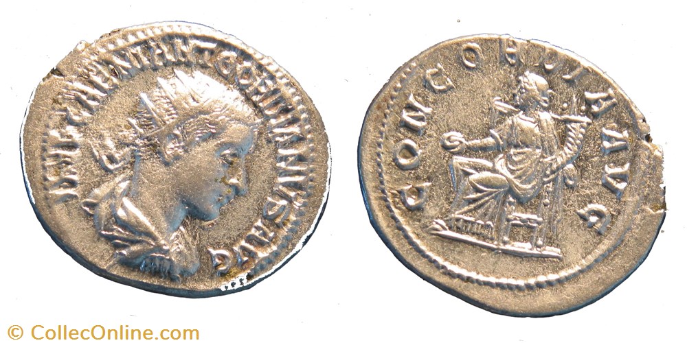 Antoninien 1ere émission Concordia fauté monnaie antique av jc ap romaine antoninien 1ere emission concordia faute