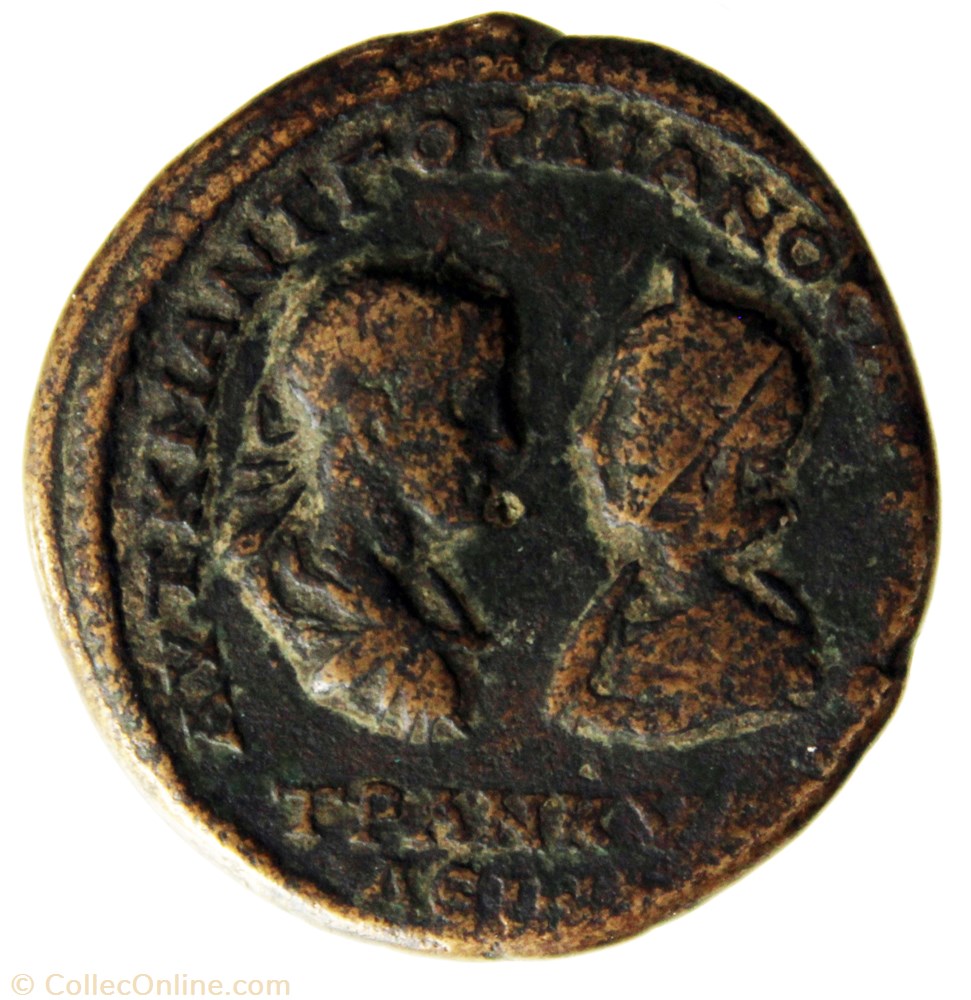 Tétrakaihemiassarion Gordien et Tranquilline Athena monnaie antique av jc ap romaine provinciale tetrakaihemiassarion gordien et tranquilline athena