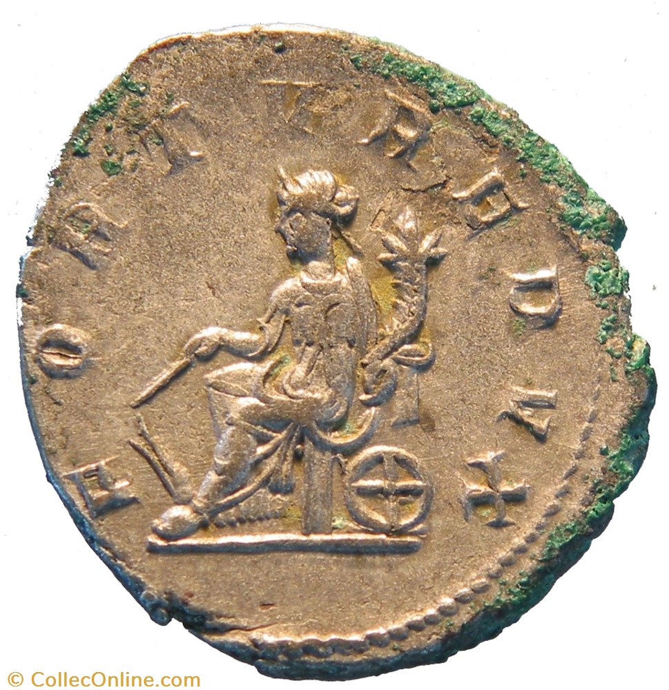 antoninien 5e émission Fortuna fauté monnaie antique av jc ap romaine antoninien 5e emission fortuna faute