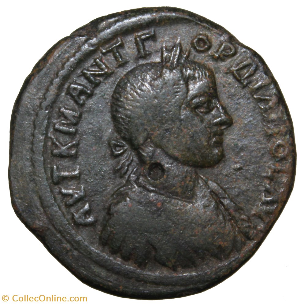 monnaie antique av jc ap romaine provinciale tetrassaria gordien hygiea