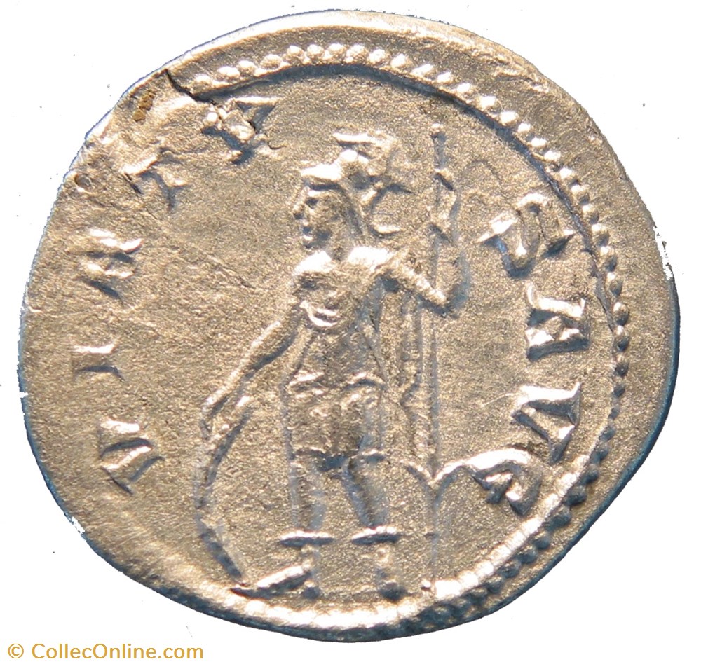 Antoninien 1ere émission Virtus monnaies antiquite av jc ap romaines republicaines imperiales antoninien 1ere emission virtus
