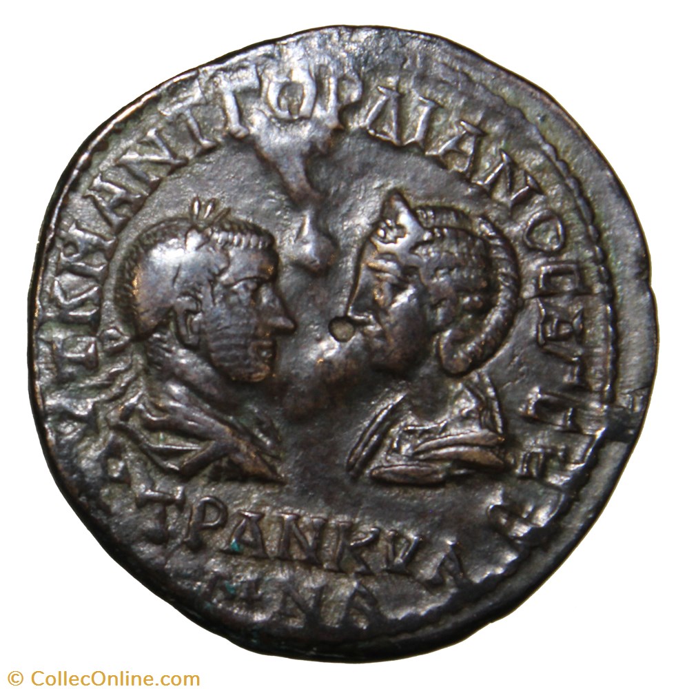 Mesambrie Gordien et Tranquilline Pentassaria Athena monnaie antique av jc ap romaine provinciale mesambrie gordien et tranquilline pentassaria athena