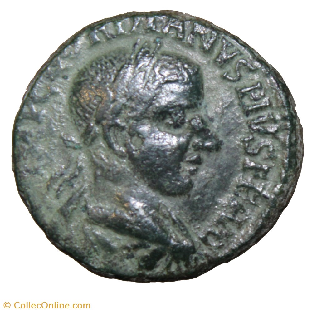 Diassaria Gordien lauré, texte monnaie antique av jc ap romaine provinciale diassaria gordien laure texte