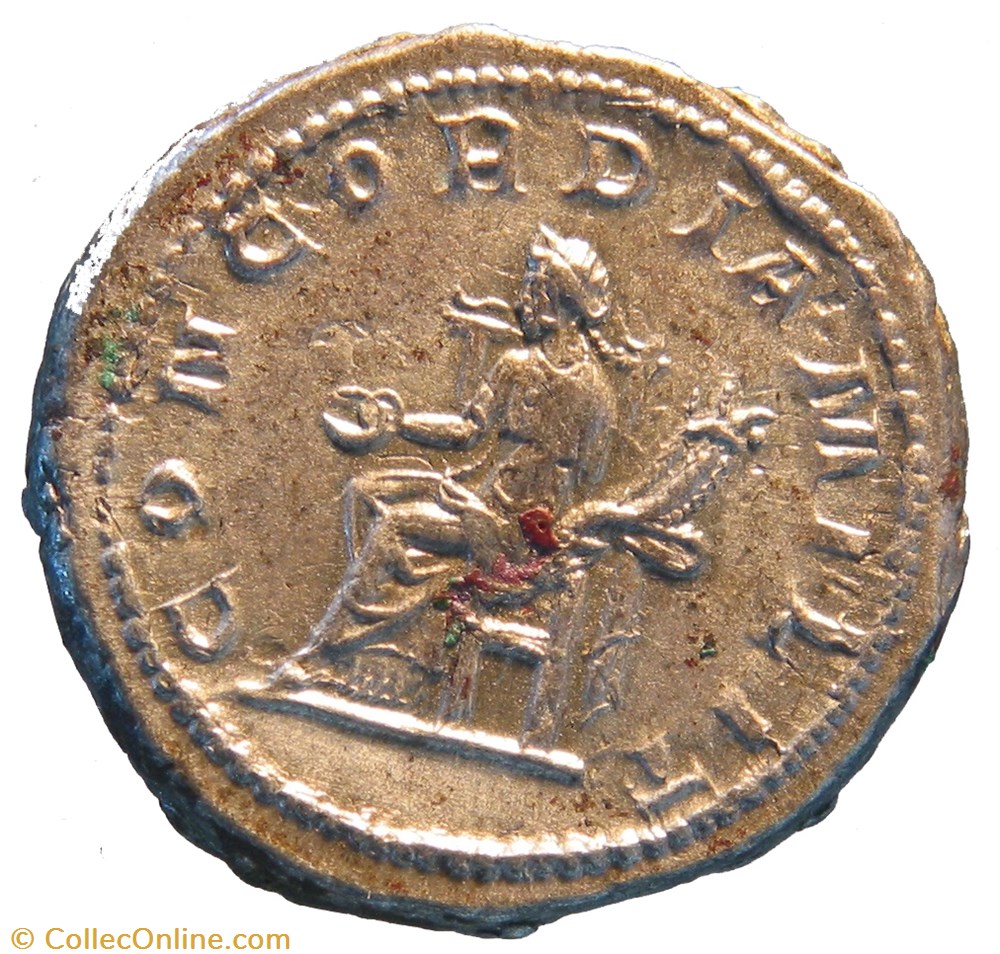 antoninien 3e émission 3e phase concordia milit monnaie antique av jc ap romaine antoninien 3e emission 3e phase concordia milit