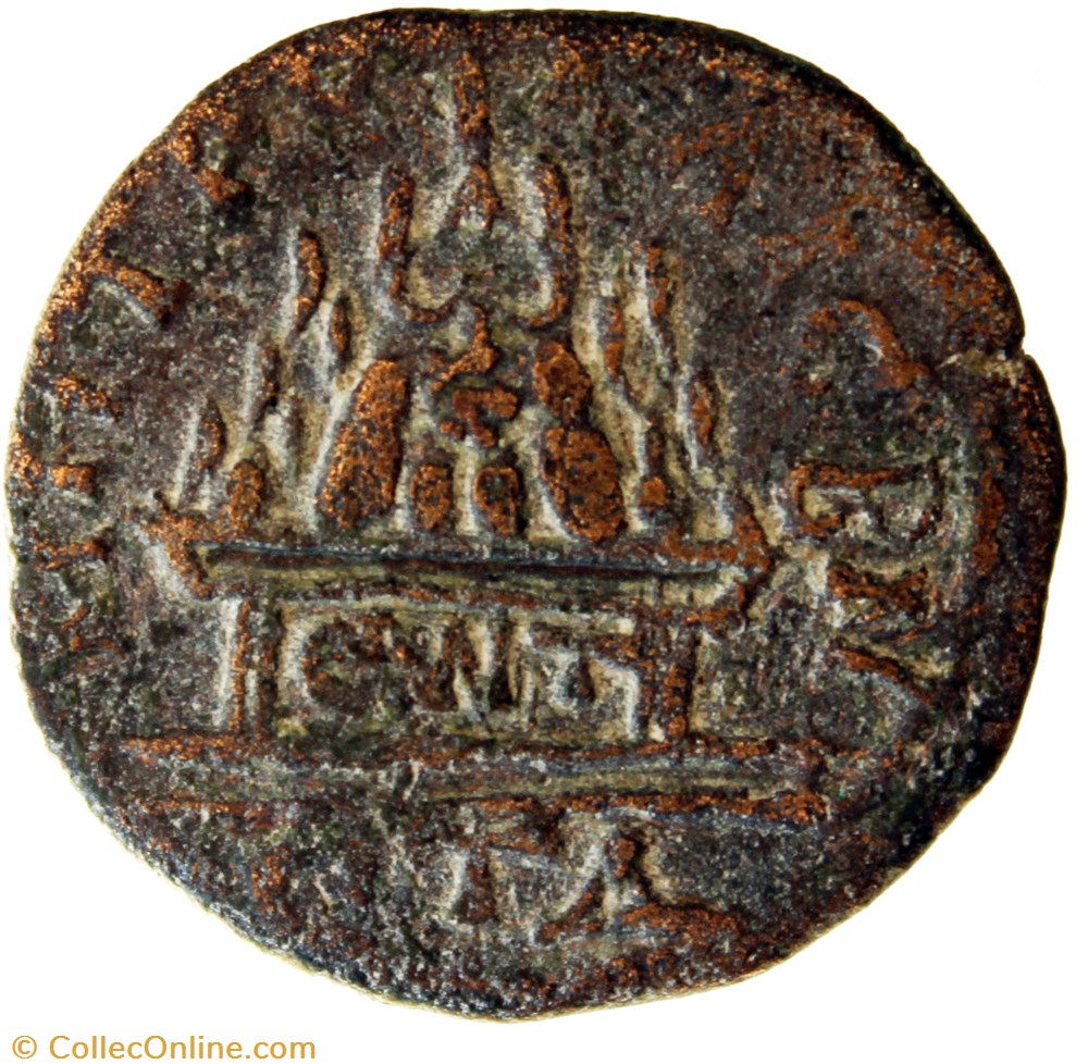 Tetrassaria Mont Argée sur un autel portant ENT monnaie antique av jc ap romaine provinciale tetrassaria mont argee sur un autel portant ent