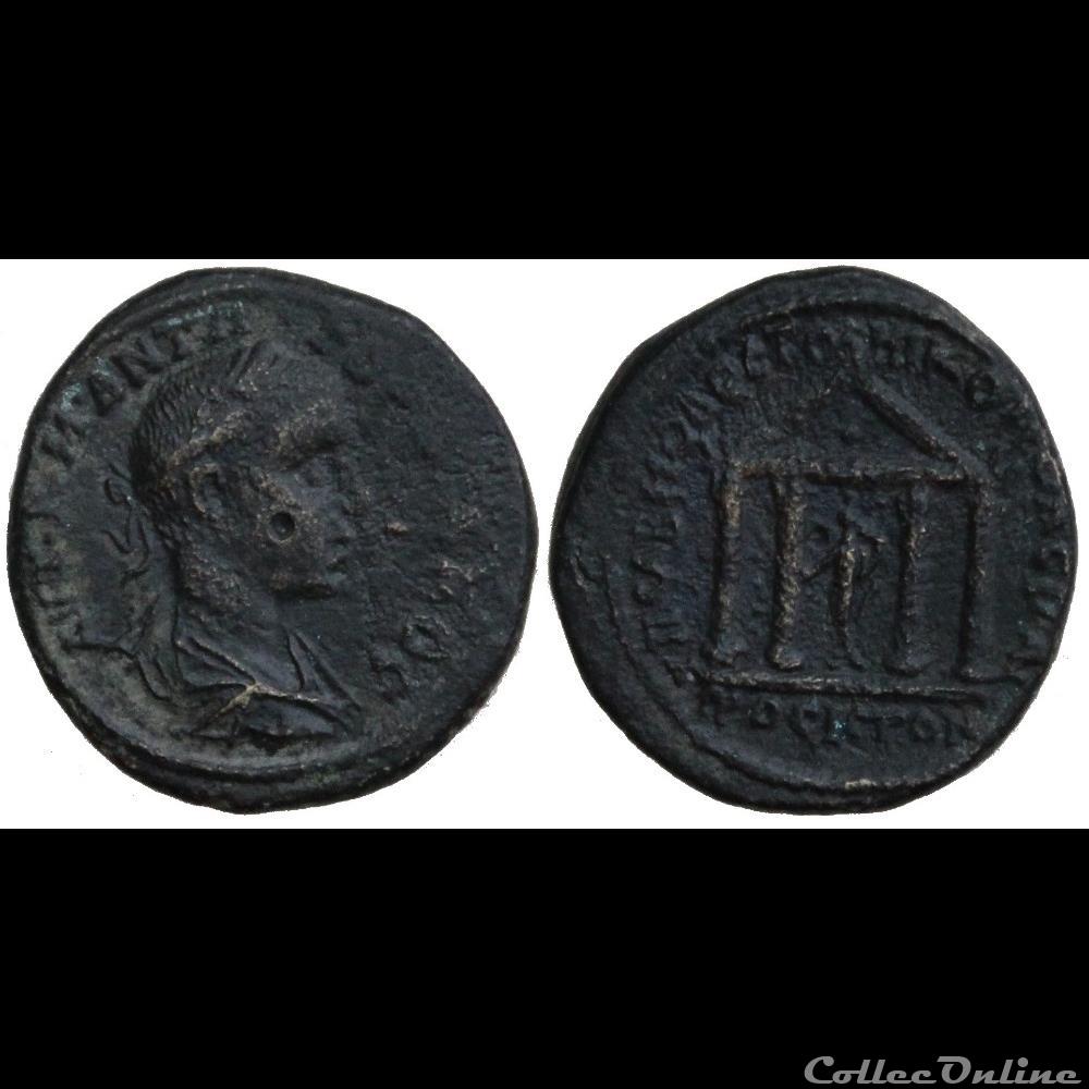 monnaie antique romaine provinciale temple