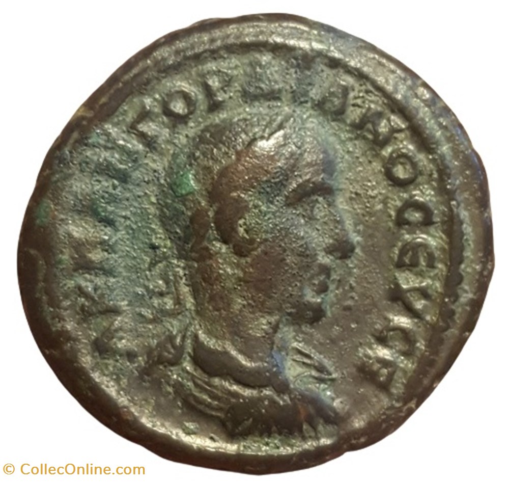 monnaie antique av jc ap romaine provinciale gordien auguste an 2 nike assise
