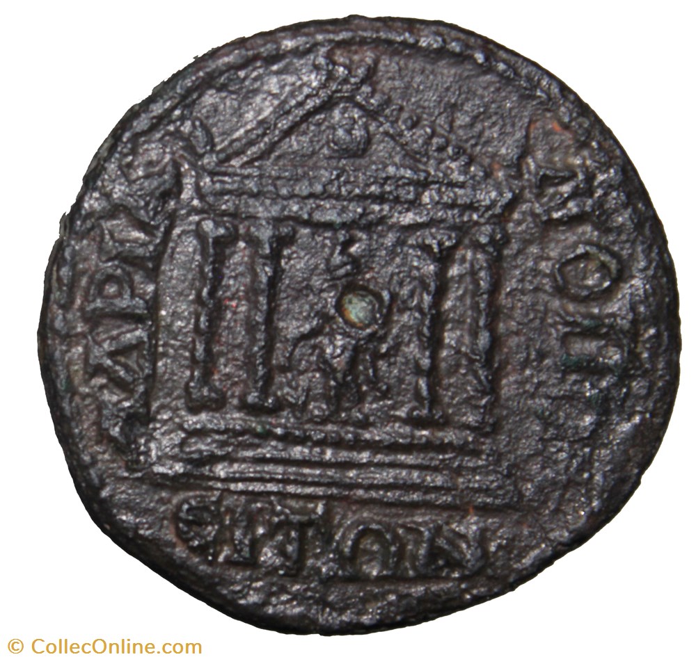 Gordien Tétrassaria Temple monnaie antique av jc ap romaine provinciale gordien tetrassaria temple