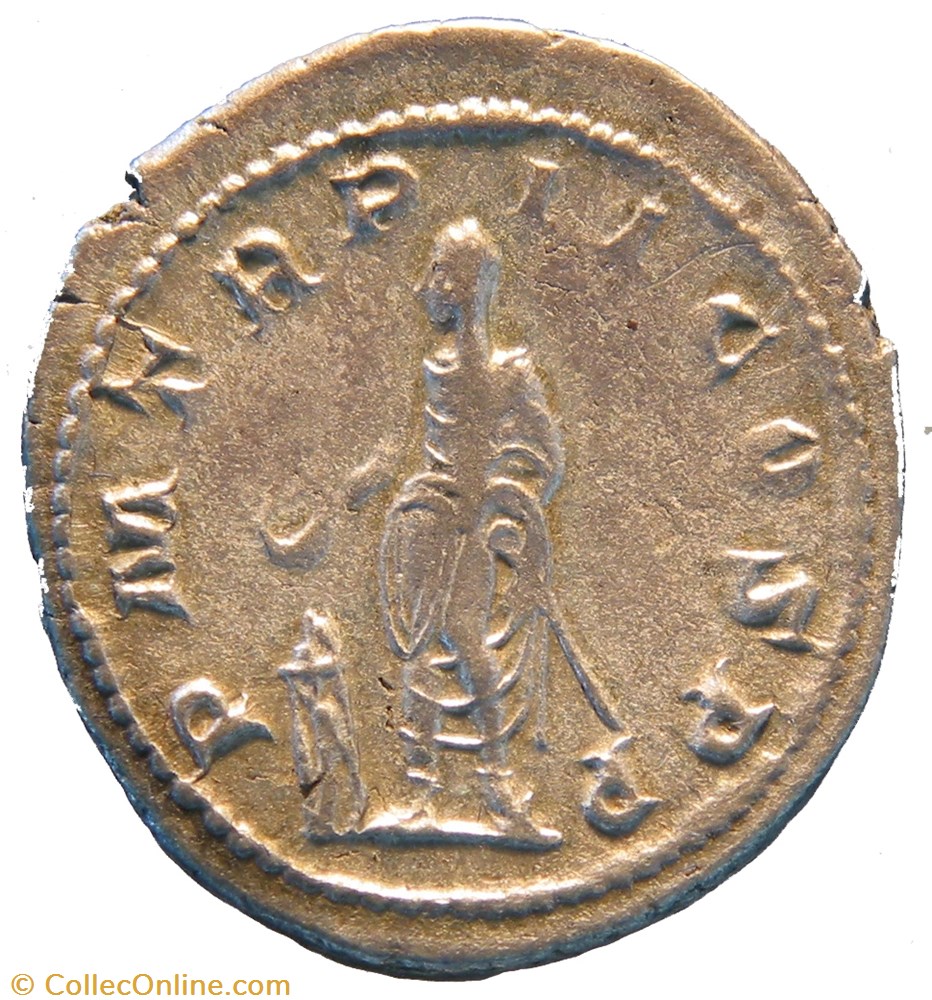 antoninien 3e émission 3e phase Gordien hybride monnaie antique av jc ap romaine antoninien 3e emission 3e phase gordien hybride